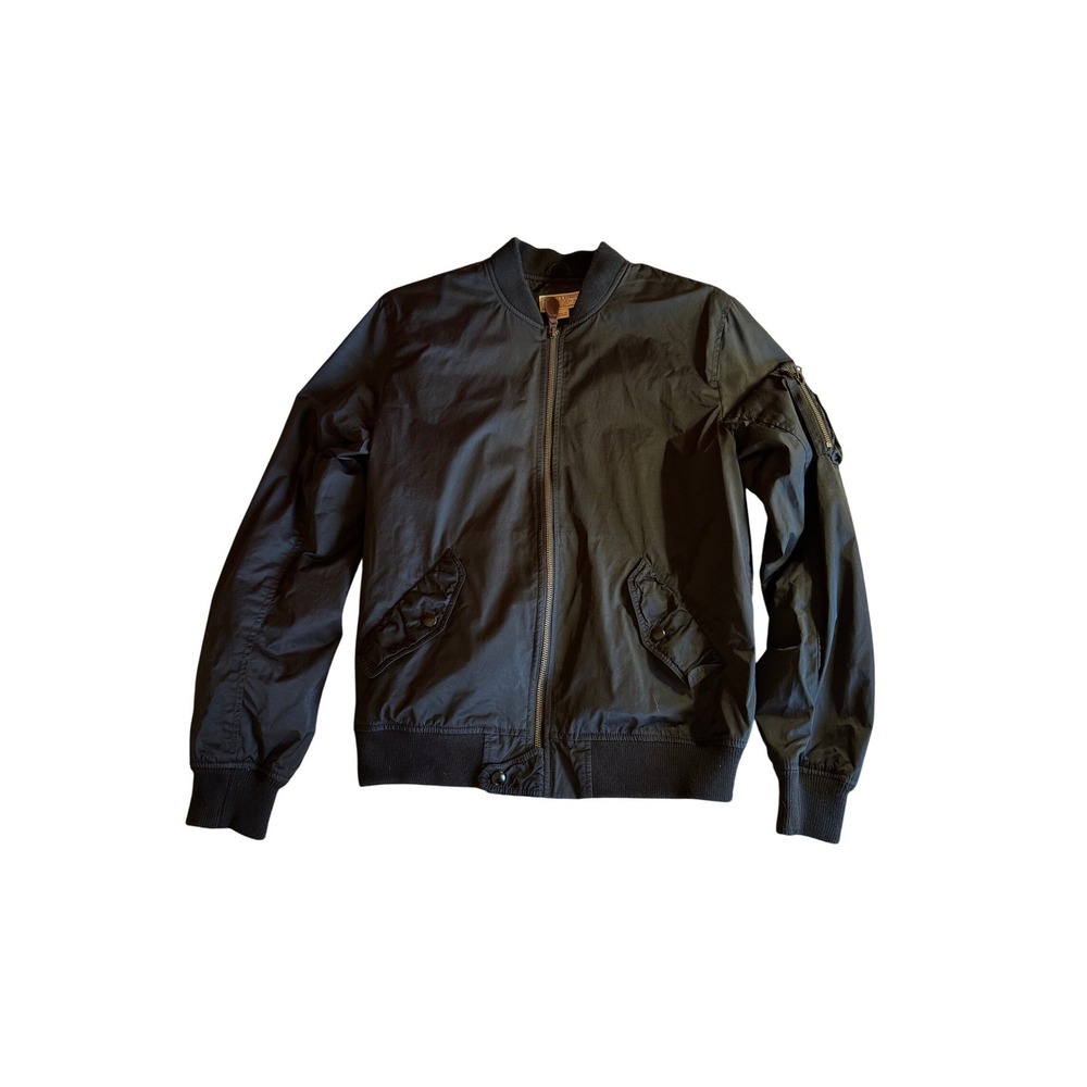 Wallace & Barnes Mens MA-1 Bomber Flight Jacket Black Small